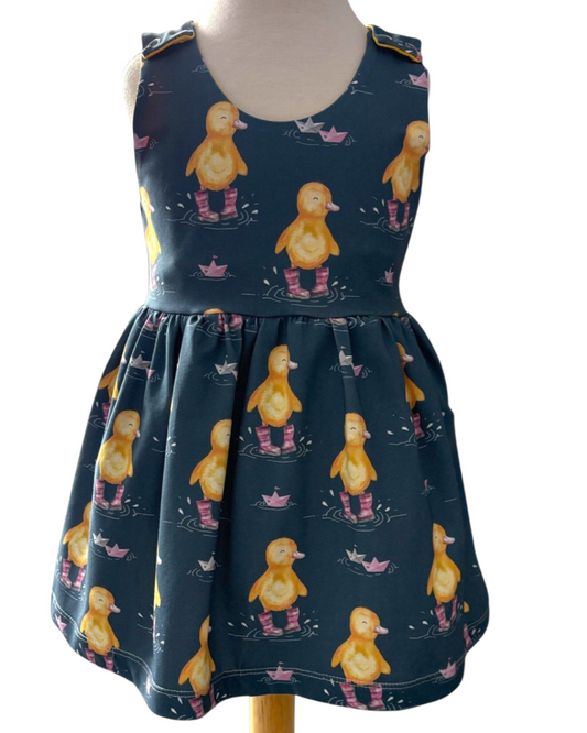 12-18 Months | Bianca Duck | Handmade Jersey Blossom Dress | READY TO POST