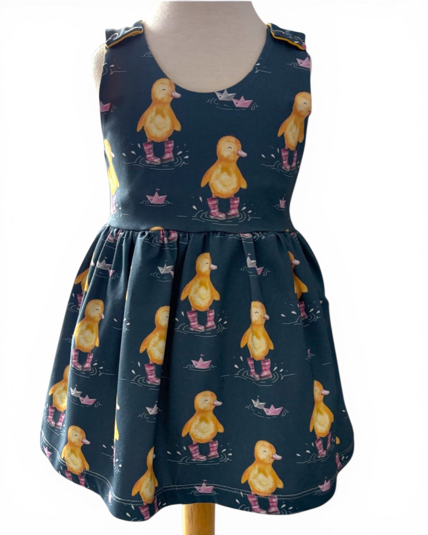 2-3 Years | Bianca Duck | Handmade Jersey Blossom Dress | READY TO POST (Copy)