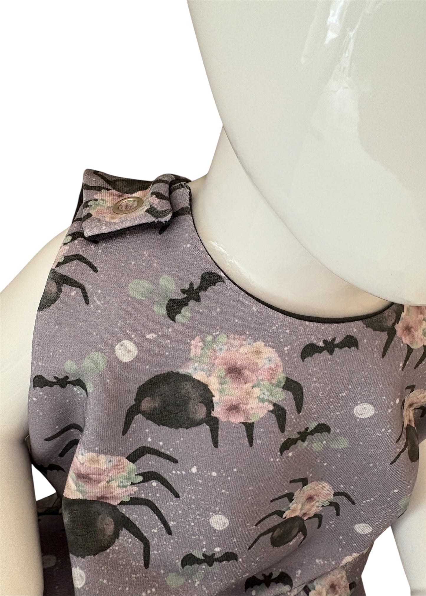 Floral Spider French Terry Romper