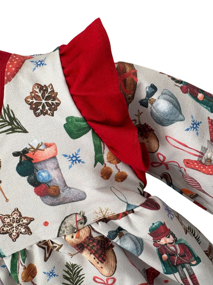 6-9 Months | Winter Treasures | Handmade French Terry Tunic & Leggings | READY TO POST