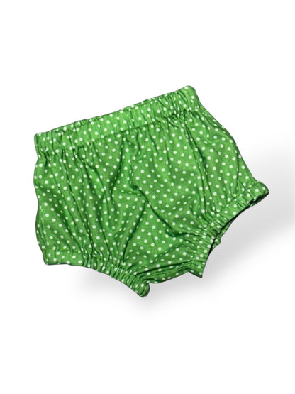 Green Polka Dot | Woven Cotton Bloomers