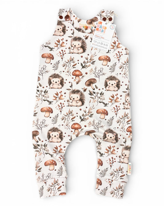6-9 months - Exclusive Hedgehog Print French Terry Romper (READY TO POST)