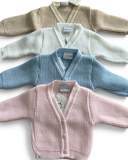 Personalised Baby Cardigan – Custom Name, Surname or Phrase | Embroidered Newborn Knit Cardigan | Dandelion