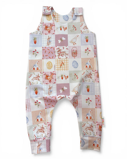 6-9 Months | Posy Quilt Flower | Jersey Playful Romper | READY TO POST