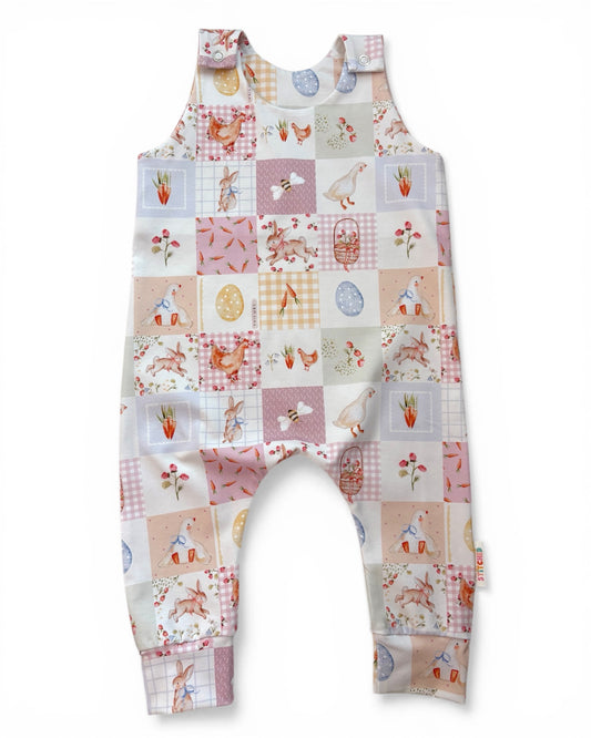 6-9 Months | Posy Quilt Flower | Jersey Playful Romper | READY TO POST