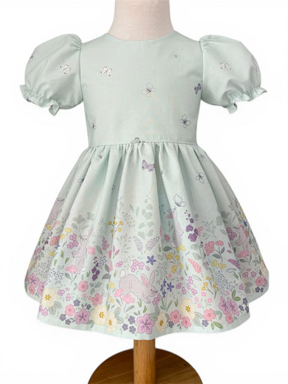 2-3 Years | Spring Symphony Boarder Print | Simple Liberty Dress | READY TO POST