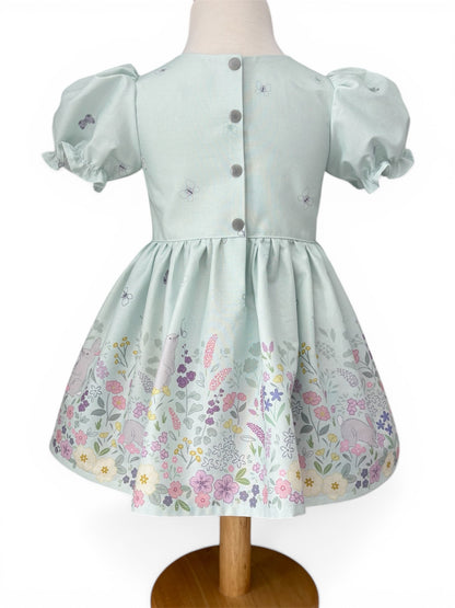 2-3 Years | Spring Symphony Boarder Print | Simple Liberty Dress | READY TO POST