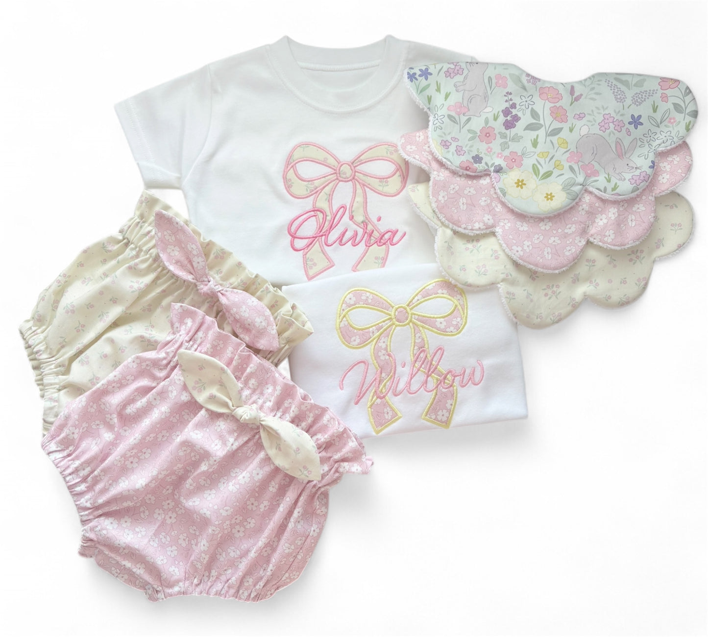 Dear Spring | Scollop Baby Bib | Choice of Fabrics