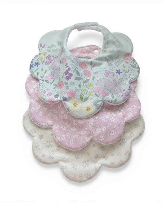 Dear Spring | Handmade Scollop Baby Bib | Choice of Fabrics