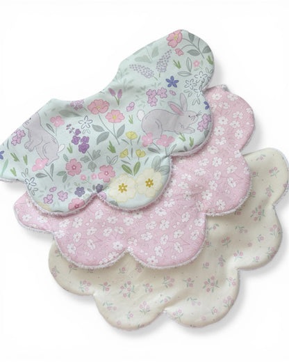 Dear Spring | Scollop Baby Bib | Choice of Fabrics