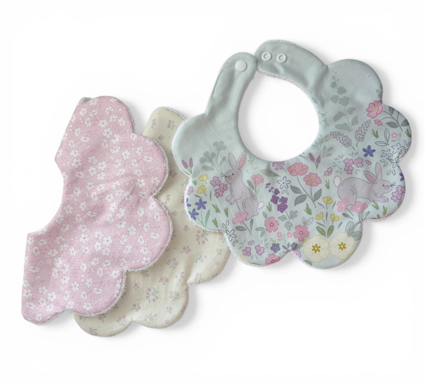 Dear Spring | Scollop Baby Bib | Choice of Fabrics