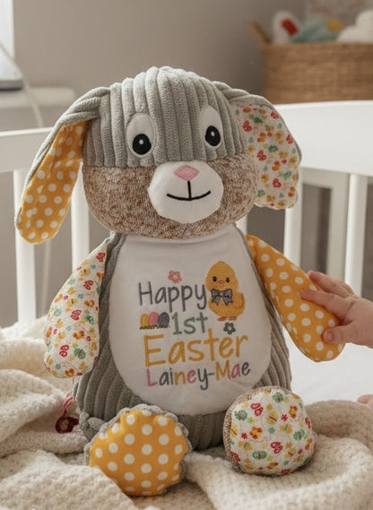 Sunshine Sensory Bunny | Official Cubbie Soft Toy | Personalised