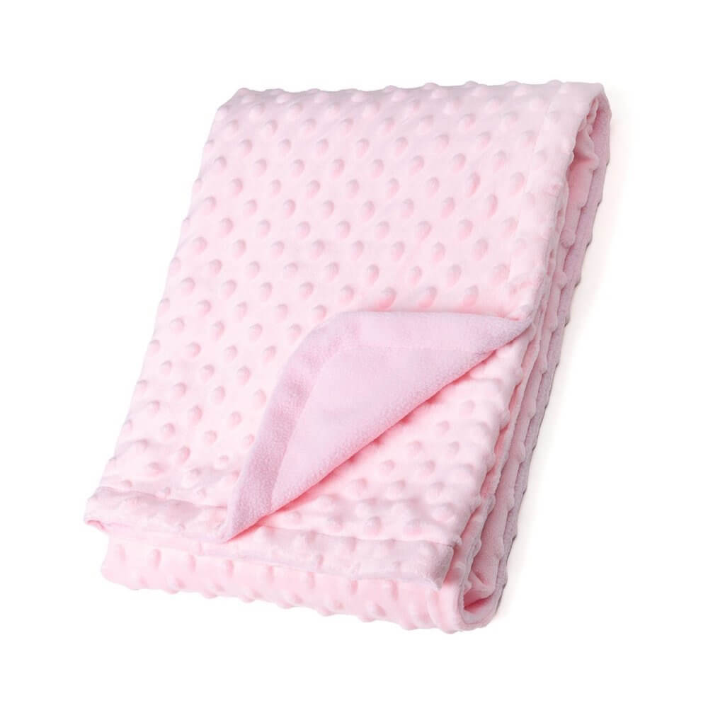 Personalised Dimple Fleece Blanket | Girl Elephant | Embroidered