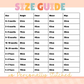 romper size chart