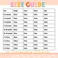 romper size chart