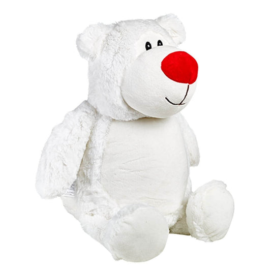 White Cubbyford Red Nose | Official Cubbie Soft Toy | Personalised