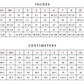 Sienna dress size chart 