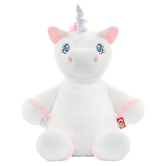 Starflower the white unicorn soft toy with personalised name embroidery