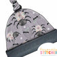 Floral Spider Print Handmade Tie Knot Baby Hat