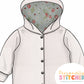Strawberry Meadow Print & White Waffle Knit Hooded Cardigan