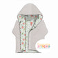 Strawberry Meadow Print & White Waffle Knit Hooded Cardigan