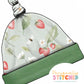 Strawberry Meadow Print Handmade Tie Knot Baby Hat
