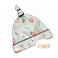 Strawberry Meadow Print Handmade Tie Knot Baby Hat