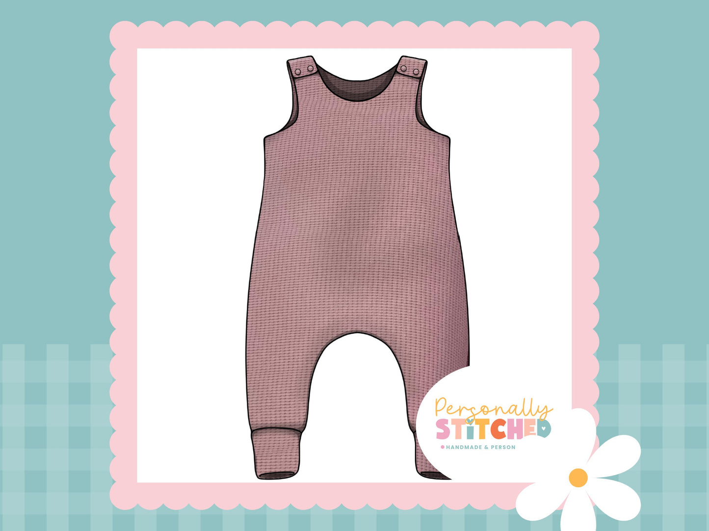 Waffle Knit Jersey Romper (Handmade To Order)