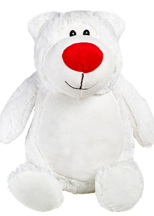 White Cubbyford Red Nose Bear