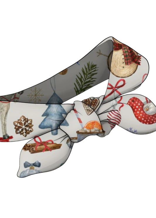 Winter Treasures Print Tiny Knot Headband