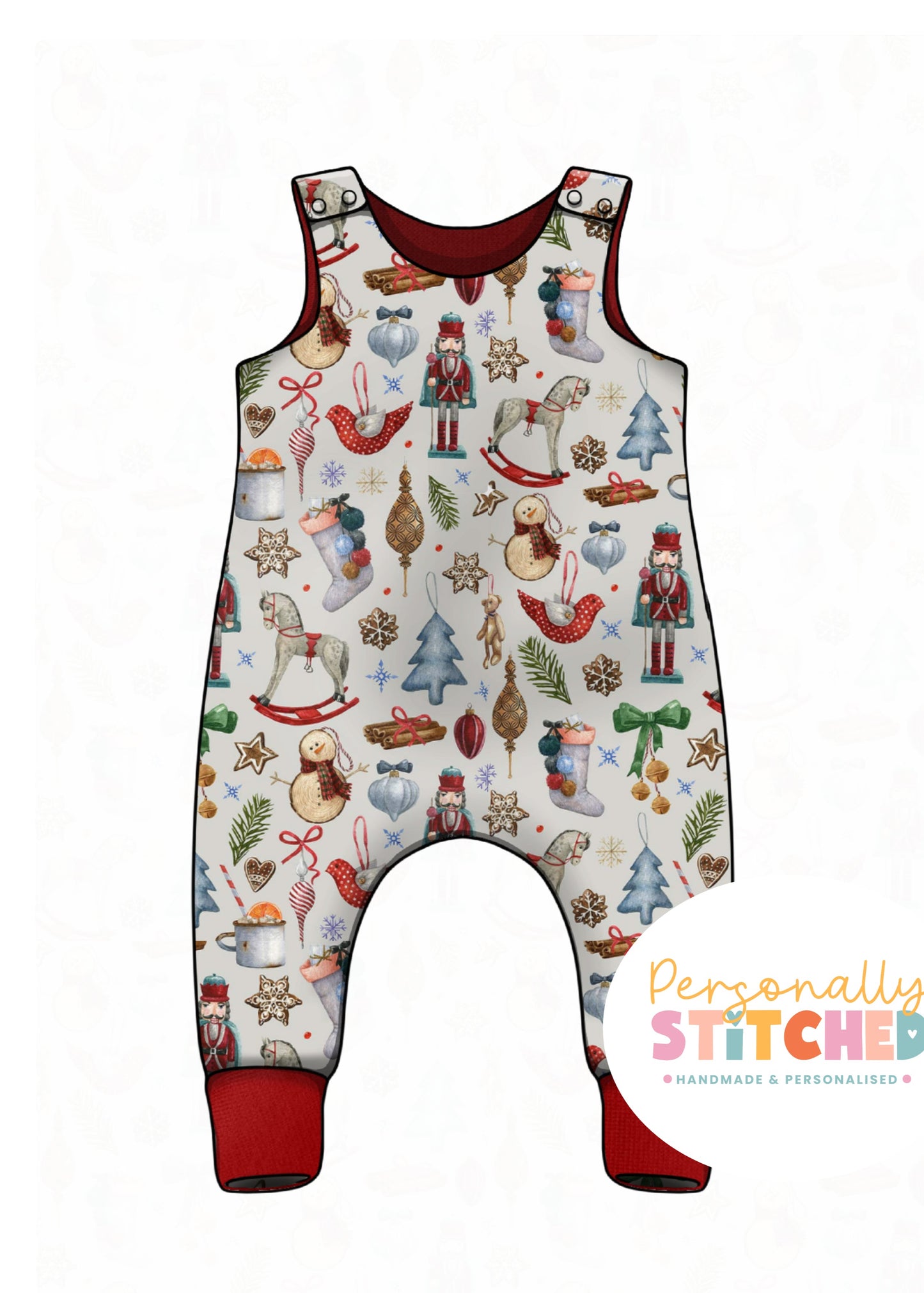 Winter Treasures Organic Cotton Jersey Dungaree Romper