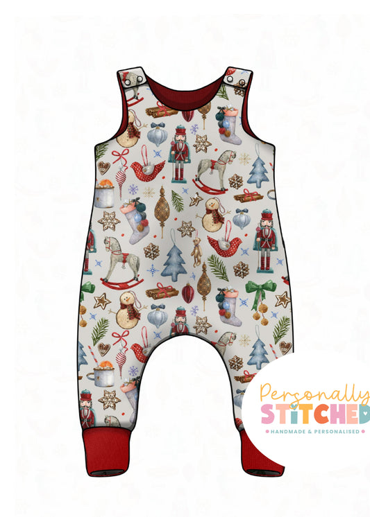 Winter Treasures Organic Cotton Jersey Dungaree Romper