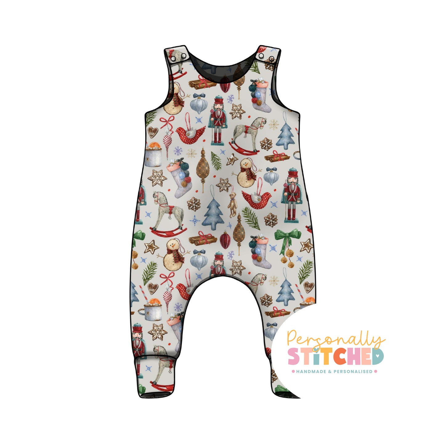 Winter Treasures Organic Cotton Jersey Dungaree Romper