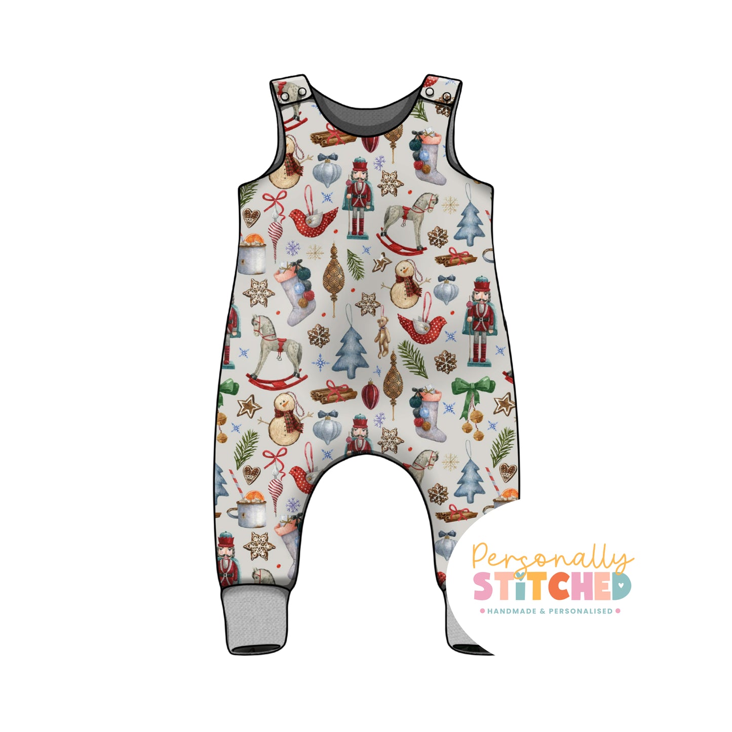 Winter Treasures Organic Cotton Jersey Dungaree Romper