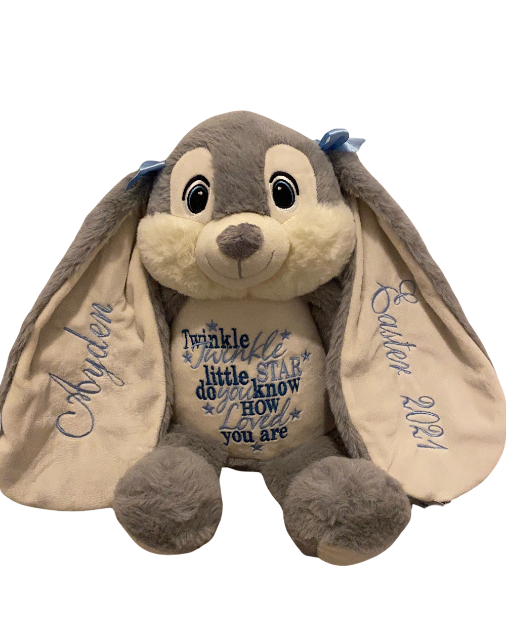 Personalised Easter Teddy | Hidey Boo Bunny | Embroidered