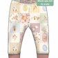 Posy Easter Quilt Flower | Handmade Jersey Cuff Leggings