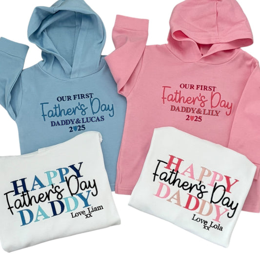 Kids Father's Day Long Sleeve Hooded T-Shirt