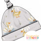 Duck's & Daisy Print Handmade Tie Knot Baby Hat