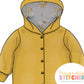 Duck's & Daisy Print Waffle Knit Hooded Cardigan