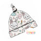 MISS Bunny Print Handmade Tie Knot Baby Hat