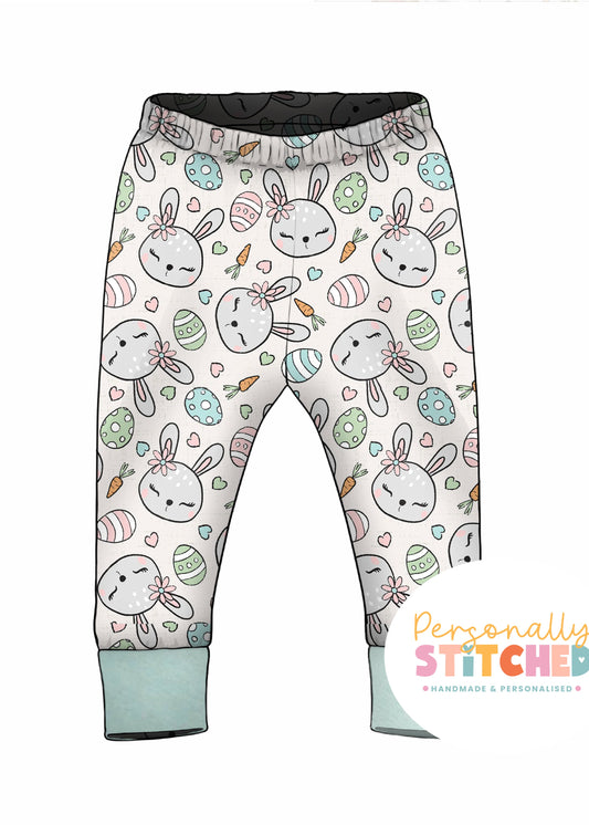 MISS Bunny Print French Terry Cuff Leggings