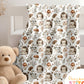 Exclusive Hedgehog Print Handmade Baby Blanket