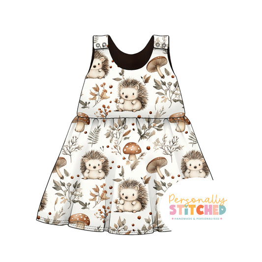 Exclusive Hedgehog Print French Terry Blossom Dress