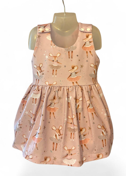 Dottie Ballerina Mouse Organic Cotton Jersey Blossom Dress
