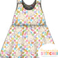 Pastel Check Bunny Print French Terry Blossom Dress