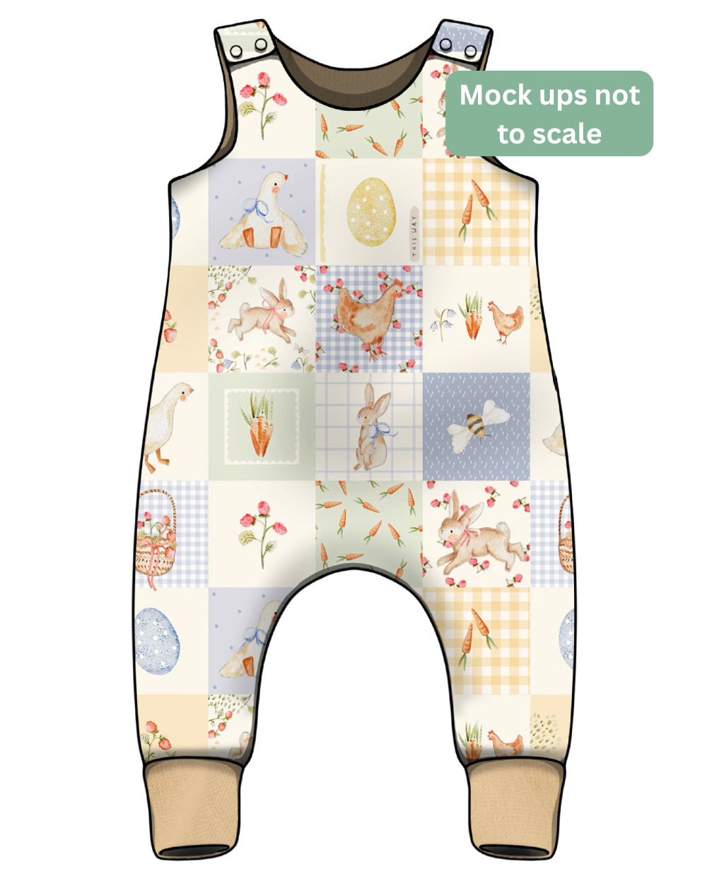 Posy Easter Quilt Bloom | Handmade Jersey Playful Romper
