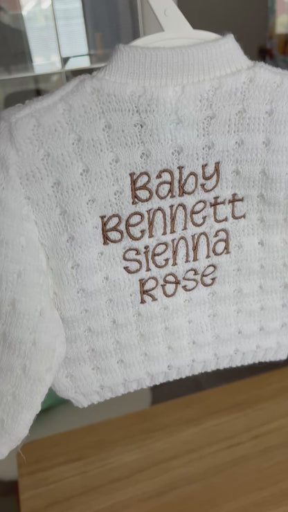 Personalised Knit Cardigan 0-3 months