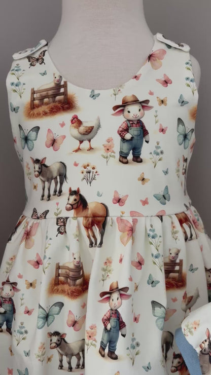 2-3 Years | On The Farm | Jersey Blossom Dress with White lining | READY TO POST
