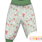 Strawberry Meadow Print French Terry Relaxed Fit Contrast Waist & Cuff Joggers